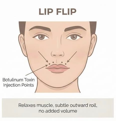 Lip Flip for Thin Lips at Dr Alexa, London